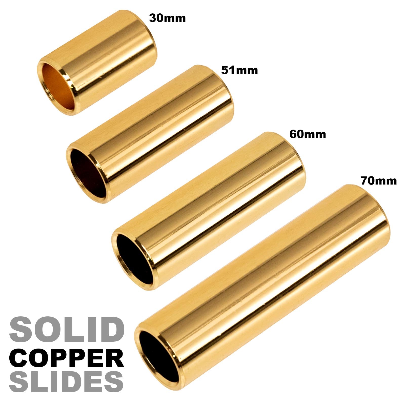 Guitar Slide In Polished Copper For Electric Acoustic Resonator Lap