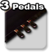 3 Pedals on all Chase Pianos
